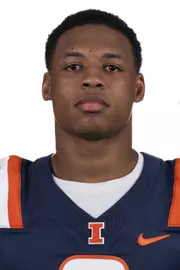 CHAMPAIGN, IL - August 12, 2023 - Illinois Defensive Back Nicario Harper (#0) headshot taken during 2023 Media Day at Memorial Stadium in Champaign, IL. Photo By Kevin Snyder
