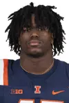 CHAMPAIGN, IL - August 12, 2023 - Illinois Linebacker Malachi Hood (#45) headshot taken during 2023 Media Day at Memorial Stadium in Champaign, IL. Photo By Kevin Snyder