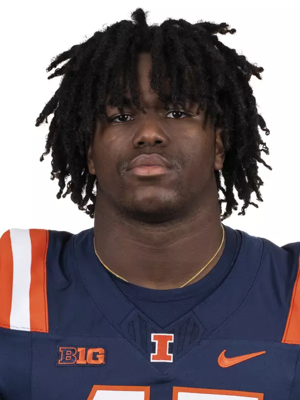 CHAMPAIGN, IL - August 12, 2023 - Illinois Linebacker Malachi Hood (#45) headshot taken during 2023 Media Day at Memorial Stadium in Champaign, IL. Photo By Kevin Snyder
