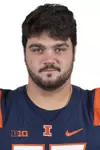 CHAMPAIGN, IL - August 12, 2023 - Illinois Defensive Lineman Evan Kirts (#57) headshot taken during 2023 Media Day at Memorial Stadium in Champaign, IL. Photo By Kevin Snyder
