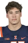 CHAMPAIGN, IL - August 12, 2023 - Illinois Linebacker James Kreutz (#41) headshot taken during 2023 Media Day at Memorial Stadium in Champaign, IL. Photo By Della Perrone