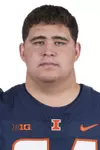 CHAMPAIGN, IL - August 12, 2023 - Illinois Offensive Lineman Josh Kreutz (#64) headshot taken during 2023 Media Day at Memorial Stadium in Champaign, IL. Photo By Kevin Snyder