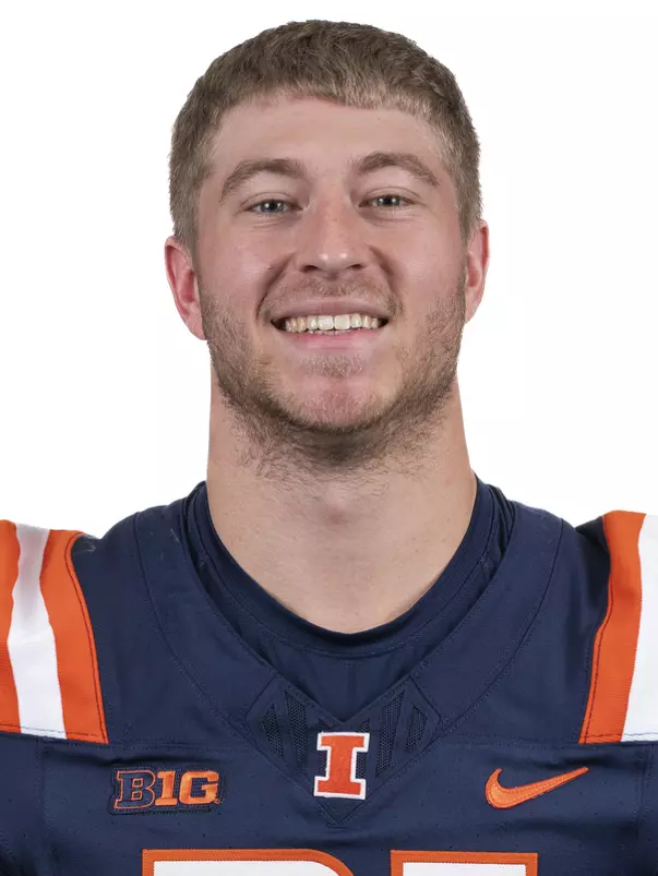 CHAMPAIGN, IL - August 12, 2023 - Illinois Running Back Aidan Laughery (#21) headshot taken during 2023 Media Day at Memorial Stadium in Champaign, IL. Photo By Kevin Snyder