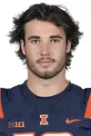 CHAMPAIGN, IL - August 12, 2023 - Illinois Quarterback Donovan Leary (#10) headshot taken during 2023 Media Day at Memorial Stadium in Champaign, IL. Photo By Della Perrone