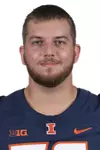 CHAMPAIGN, IL - August 12, 2023 - Illinois Offensive Lineman Clayton Leonard (#76) headshot taken during 2023 Media Day at Memorial Stadium in Champaign, IL. Photo By Kevin Snyder