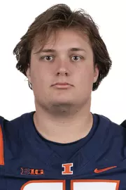 CHAMPAIGN, IL - August 12, 2023 - Illinois Offensive Lineman Will Leys (#67) headshot taken during 2023 Media Day at Memorial Stadium in Champaign, IL. Photo By Kevin Snyder