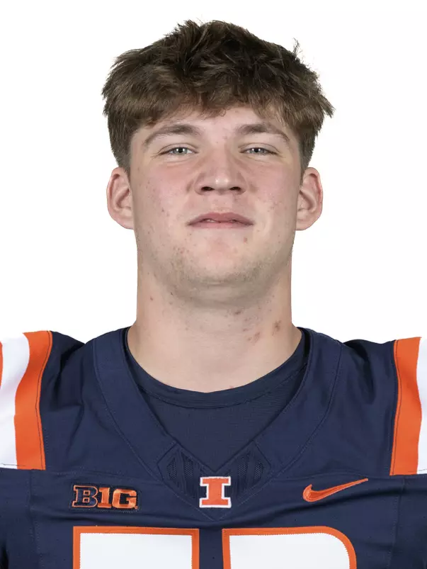 CHAMPAIGN, IL - August 12, 2023 - Illinois Long Snapper Patrick Mahoney III (#52) headshot taken during 2023 Media Day at Memorial Stadium in Champaign, IL. Photo By Della Perrone