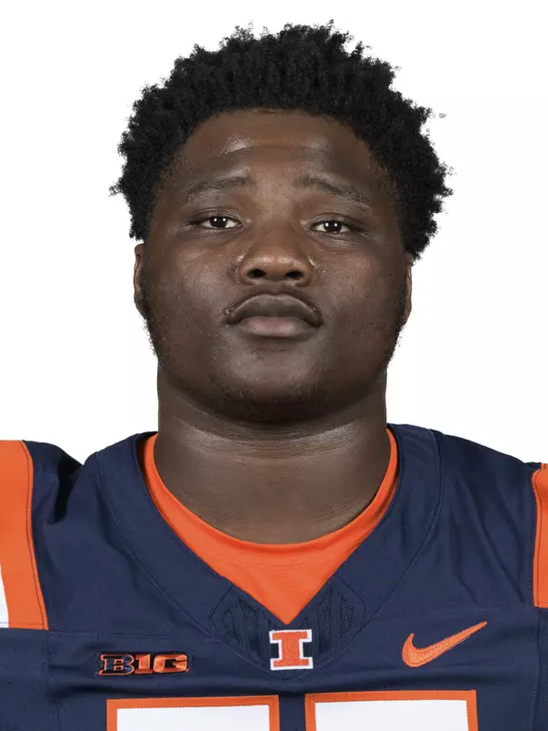 CHAMPAIGN, IL - August 12, 2023 - Illinois Defensive Lineman Sed McConnell (#55) headshot taken during 2023 Media Day at Memorial Stadium in Champaign, IL. Photo By Della Perrone
