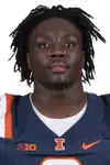 CHAMPAIGN, IL - August 12, 2023 - Illinois Running Back Josh McCray (#0) headshot taken during 2023 Media Day at Memorial Stadium in Champaign, IL. Photo By Kevin Snyder