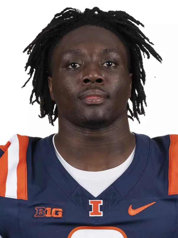 CHAMPAIGN, IL - August 12, 2023 - Illinois Running Back Josh McCray (#0) headshot taken during 2023 Media Day at Memorial Stadium in Champaign, IL. Photo By Kevin Snyder