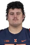 CHAMPAIGN, IL - August 12, 2023 - Illinois Offensive Lineman TJ McMillen (#55) headshot taken during 2023 Media Day at Memorial Stadium in Champaign, IL. Photo By Kevin Snyder