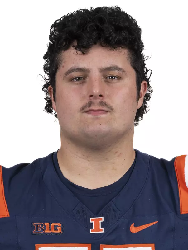 CHAMPAIGN, IL - August 12, 2023 - Illinois Offensive Lineman TJ McMillen (#55) headshot taken during 2023 Media Day at Memorial Stadium in Champaign, IL. Photo By Kevin Snyder