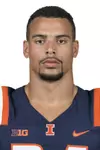 CHAMPAIGN, IL - August 12, 2023 - Illinois Linebacker Ryan Meed (#34) headshot taken during 2023 Media Day at Memorial Stadium in Champaign, IL. Photo By Della Perrone