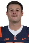 CHAMPAIGN, IL - August 12, 2023 - Illinois Quarterback Kirkland Michaux (#12) headshot taken during 2023 Media Day at Memorial Stadium in Champaign, IL. Photo By Kevin Snyder