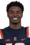 CHAMPAIGN, IL - August 12, 2023 - Illinois Wide Receiver Chase Miller (#18) headshot taken during 2023 Media Day at Memorial Stadium in Champaign, IL. Photo By Kevin Snyder