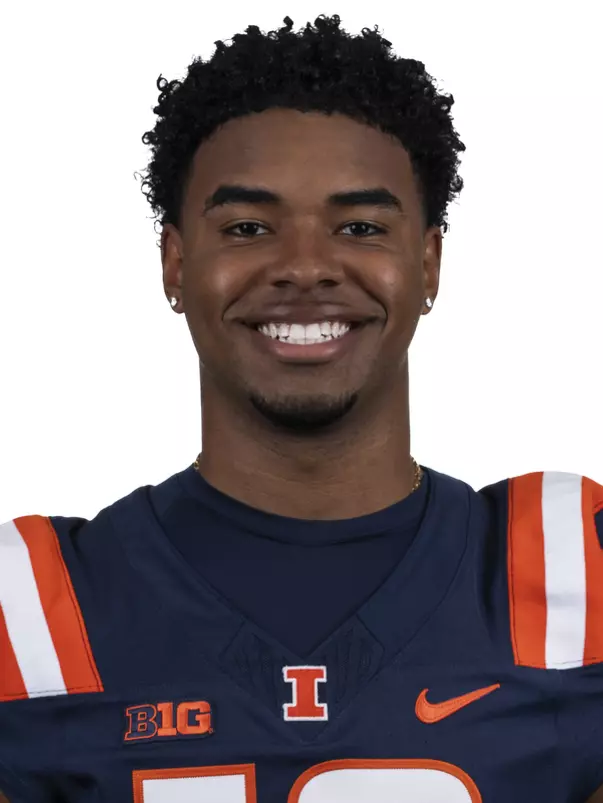 CHAMPAIGN, IL - August 12, 2023 - Illinois Wide Receiver Chase Miller (#18) headshot taken during 2023 Media Day at Memorial Stadium in Champaign, IL. Photo By Kevin Snyder