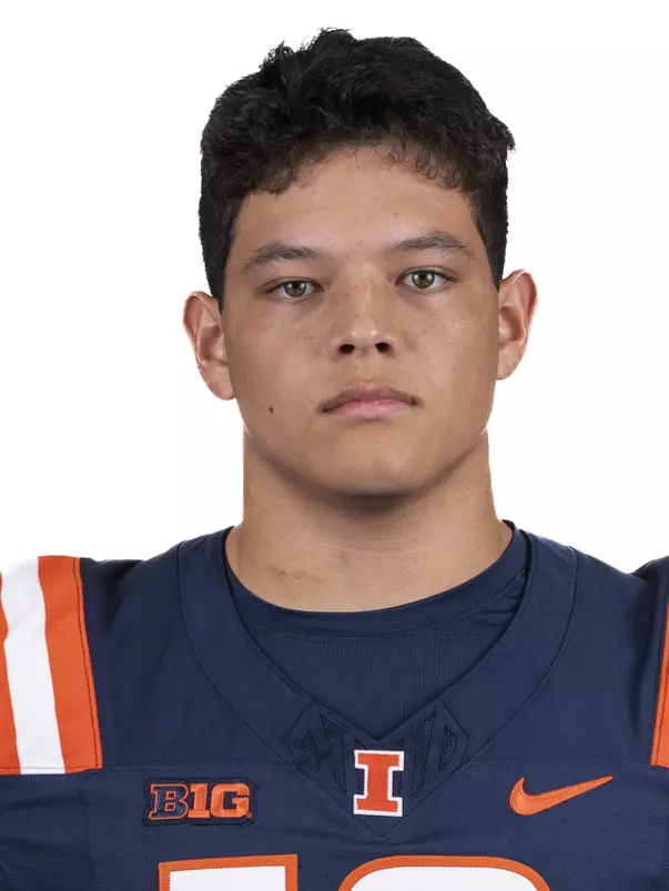 CHAMPAIGN, IL - August 12, 2023 - Illinois Defensive Lineman Mason Muragin (#18) headshot taken during 2023 Media Day at Memorial Stadium in Champaign, IL. Photo By Kevin Snyder