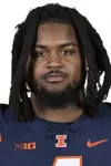 CHAMPAIGN, IL - August 12, 2023 - Illinois Defensive Lineman Jer'Zhan “Johnny” Newton (#4) headshot taken during 2023 Media Day at Memorial Stadium in Champaign, IL. Photo By Della Perrone