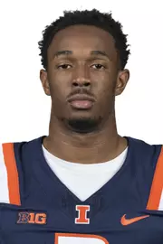 CHAMPAIGN, IL - August 12, 2023 - Illinois Defensive Back Tahveon Nicholson (#3) headshot taken during 2023 Media Day at Memorial Stadium in Champaign, IL. Photo By Della Perrone