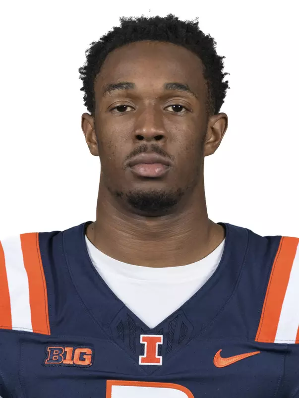 CHAMPAIGN, IL - August 12, 2023 - Illinois Defensive Back Tahveon Nicholson (#3) headshot taken during 2023 Media Day at Memorial Stadium in Champaign, IL. Photo By Della Perrone