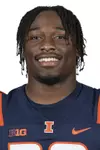 CHAMPAIGN, IL - August 12, 2023 - Illinois Linebacker Kenenna Odeluga (#39) headshot taken during 2023 Media Day at Memorial Stadium in Champaign, IL. Photo By Della Perrone