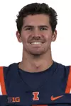 CHAMPAIGN, IL - August 12, 2023 - Illinois Quarterback John Paddock (#4) headshot taken during 2023 Media Day at Memorial Stadium in Champaign, IL. Photo By Kevin Snyder