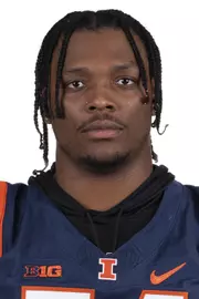 CHAMPAIGN, IL - August 12, 2023 - Illinois Offensive Lineman Julian Pearl (#54) headshot taken during 2023 Media Day at Memorial Stadium in Champaign, IL. Photo By Kevin Snyder