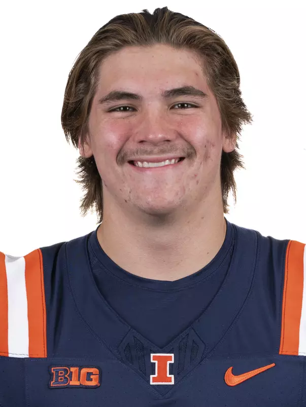 CHAMPAIGN, IL - August 12, 2023 - Illinois Linebacker Ronan Poynton (#40) headshot taken during 2023 Media Day at Memorial Stadium in Champaign, IL. Photo By Kevin Snyder
