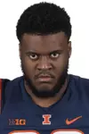 CHAMPAIGN, IL - August 12, 2023 - Illinois Defensive Lineman Keith Randolph Jr. (#88) headshot taken during 2023 Media Day at Memorial Stadium in Champaign, IL. Photo By Kevin Snyder
