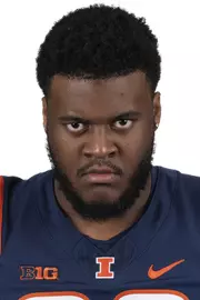 CHAMPAIGN, IL - August 12, 2023 - Illinois Defensive Lineman Keith Randolph Jr. (#88) headshot taken during 2023 Media Day at Memorial Stadium in Champaign, IL. Photo By Kevin Snyder