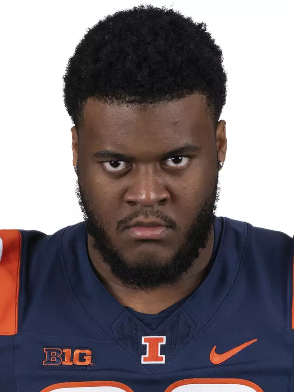 CHAMPAIGN, IL - August 12, 2023 - Illinois Defensive Lineman Keith Randolph Jr. (#88) headshot taken during 2023 Media Day at Memorial Stadium in Champaign, IL. Photo By Kevin Snyder