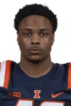 CHAMPAIGN, IL - August 12, 2023 - Illinois Defensive Back Corey Rashad (#46) headshot taken during 2023 Media Day at Memorial Stadium in Champaign, IL. Photo By Kevin Snyder