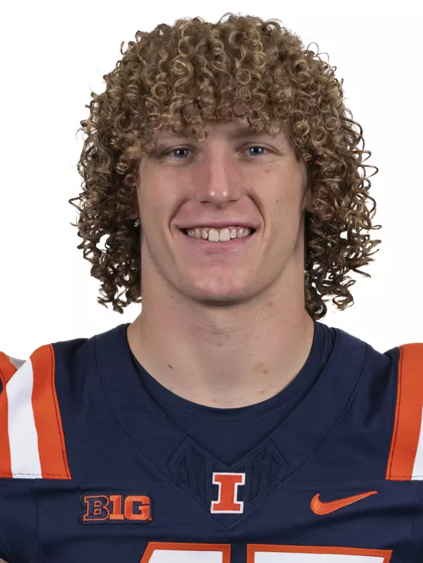 CHAMPAIGN, IL - August 12, 2023 - Illinois Defensive Back Mac Resetich (#47) headshot taken during 2023 Media Day at Memorial Stadium in Champaign, IL. Photo By Kevin Snyder