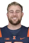 CHAMPAIGN, IL - August 12, 2023 - Illinois Punter Hugh Robertson (#19) headshot taken during 2023 Media Day at Memorial Stadium in Champaign, IL. Photo By Della Perrone