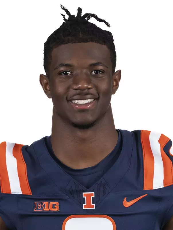 CHAMPAIGN, IL - August 12, 2023 - Illinois Defensive Back Tyson Rooks (#9) headshot taken during 2023 Media Day at Memorial Stadium in Champaign, IL. Photo By Kevin Snyder