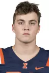 CHAMPAIGN, IL - August 12, 2023 - Illinois Defensive Back Johnny Schmitt (#38) headshot taken during 2023 Media Day at Memorial Stadium in Champaign, IL. Photo By Della Perrone
