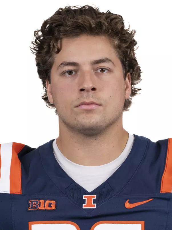 CHAMPAIGN, IL - August 12, 2023 - Illinois Tight End Ben Schultz (#36) headshot taken during 2023 Media Day at Memorial Stadium in Champaign, IL. Photo By Kevin Snyder