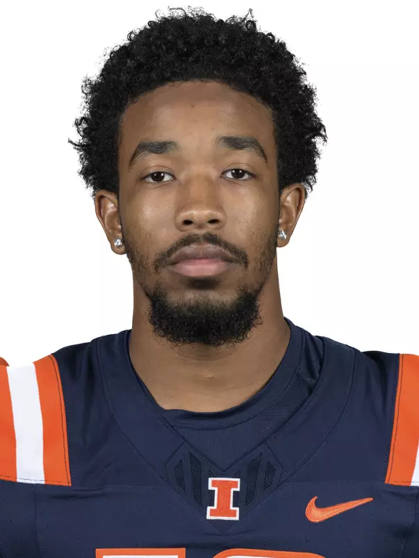 CHAMPAIGN, IL - August 12, 2023 - Illinois Defensive Back Miles Scott (#10) headshot taken during 2023 Media Day at Memorial Stadium in Champaign, IL. Photo By Della Perrone