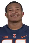 CHAMPAIGN, IL - August 12, 2023 - Illinois Offensive Lineman Jordyn Slaughter (#66) headshot taken during 2023 Media Day at Memorial Stadium in Champaign, IL. Photo By Kevin Snyder