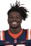 CHAMPAIGN, IL - August 12, 2023 - Illinois Defensive Back Tyler Strain (#20) headshot taken during 2023 Media Day at Memorial Stadium in Champaign, IL. Photo By Kevin Snyder