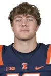 CHAMPAIGN, IL - August 12, 2023 - Illinois Quarterback Cal Swanson (#16) headshot taken during 2023 Media Day at Memorial Stadium in Champaign, IL. Photo By Della Perrone