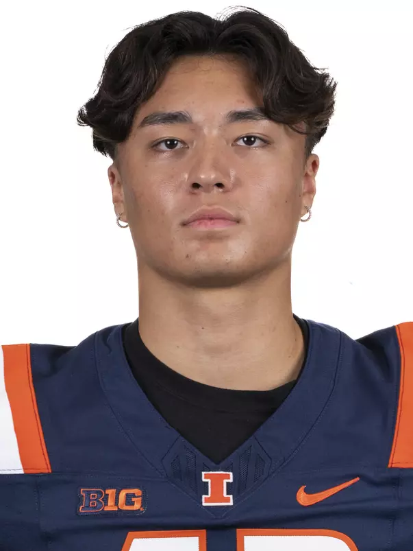 CHAMPAIGN, IL - August 12, 2023 - Illinois Linebacker Nick True (#43) headshot taken during 2023 Media Day at Memorial Stadium in Champaign, IL. Photo By Kevin Snyder