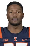 CHAMPAIGN, IL - August 12, 2023 - Illinois Defensive Back Solo Turner (#37) headshot taken during 2023 Media Day at Memorial Stadium in Champaign, IL. Photo By Della Perrone