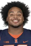 CHAMPAIGN, IL - August 12, 2023 - Illinois Defensive Lineman Jeremiah Warren (#56) headshot taken during 2023 Media Day at Memorial Stadium in Champaign, IL. Photo By Della Perrone
