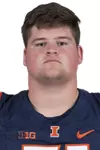 CHAMPAIGN, IL - August 12, 2023 - Illinois Offensive Lineman Hunter Whitenack (#71) headshot taken during 2023 Media Day at Memorial Stadium in Champaign, IL. Photo By Kevin Snyder
