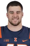 CHAMPAIGN, IL - August 12, 2023 - Illinois Linebacker Luke Zardzin (#42) headshot taken during 2023 Media Day at Memorial Stadium in Champaign, IL. Photo By Kevin Snyder