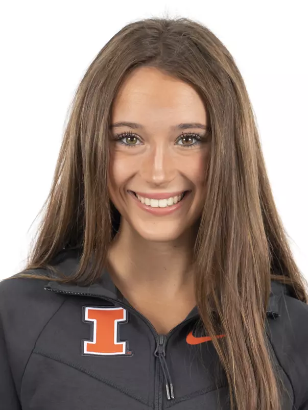 CHAMPAIGN, IL - September 04, 2023 - Illinois Swimmer Maggie Adler headshot taken during 2023-2024 Production Day at Fighting Illini Center for Excellence in Champaign, IL. Photo By Kevin Snyder