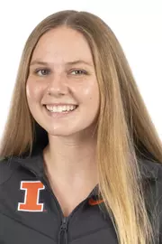 CHAMPAIGN, IL - September 04, 2023 - Illinois Swimmer Cara Bognar headshot taken during 2023-2024 Production Day at Fighting Illini Center for Excellence in Champaign, IL. Photo By Kevin Snyder
