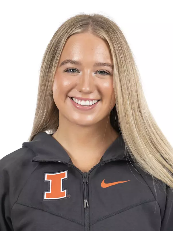 CHAMPAIGN, IL - September 04, 2023 - Illinois Swimmer Sophia Burwitz headshot taken during 2023-2024 Production Day at Fighting Illini Center for Excellence in Champaign, IL. Photo By Kevin Snyder