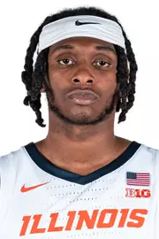 CHAMPAIGN, IL - September 06, 2023 - Illinois Forward Dain Dainja (#42) headshot taken during 2023-2024 Production Day at Ubben Basketball Complex in Champaign, IL. Photo By Kevin Snyder